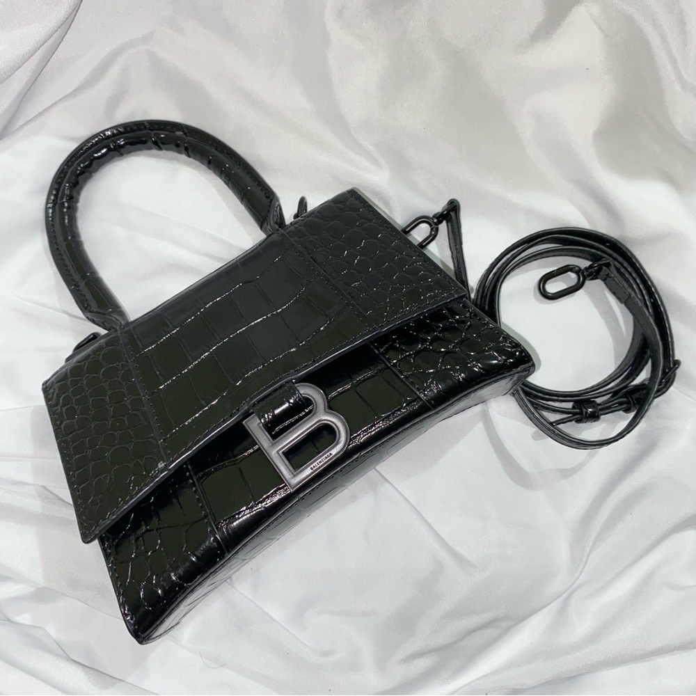 Balenciaga Black Hourglass Small Shoulder Bag